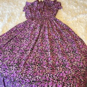 Never been worn purple floral full length dress